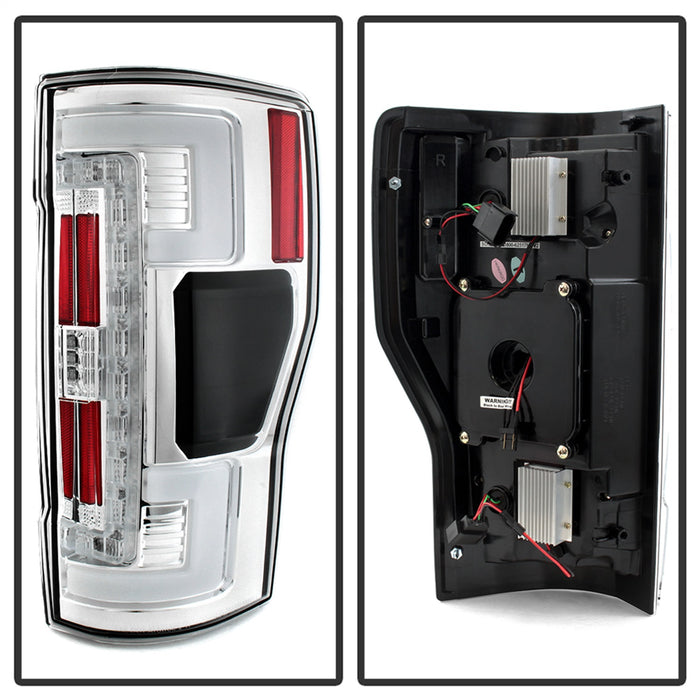 Spyder Auto 5085573 LED Tail Lights; Halogen Bulb Type; Not Fit LED Model; Chrome; - Truck Part Superstore