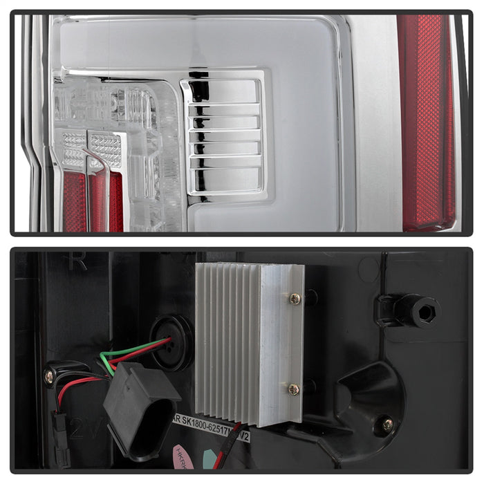 Spyder Auto 5085573 LED Tail Lights; Halogen Bulb Type; Not Fit LED Model; Chrome; - Truck Part Superstore