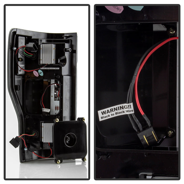 Spyder Auto 5085597 LED Tail Lights; Halogen Bulb Type; Not Fit LED Model; Black Smoke; - Truck Part Superstore