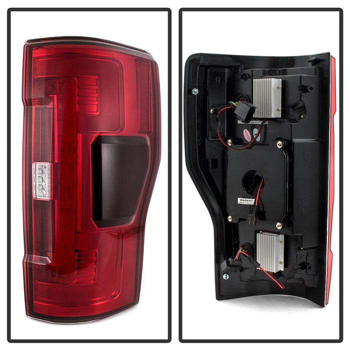 Spyder Auto 5085603 LED Tail Lights; Halogen Bulb Type; Not Fit LED Model; Red Clear; - Truck Part Superstore