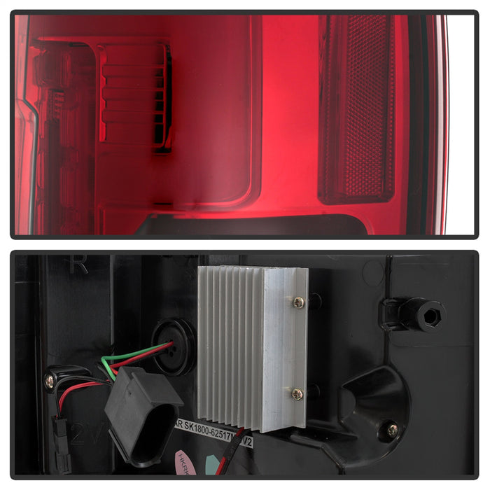 Spyder Auto 5085603 LED Tail Lights; Halogen Bulb Type; Not Fit LED Model; Red Clear; - Truck Part Superstore