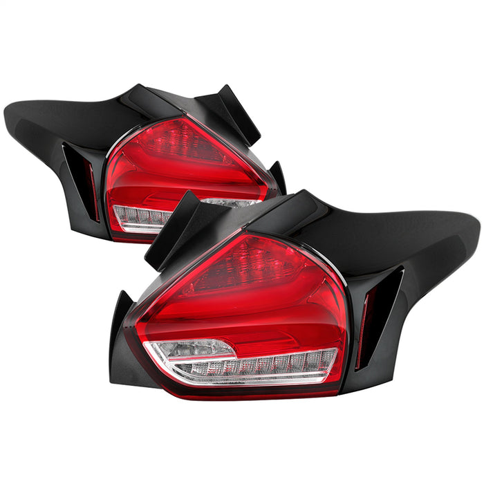 Spyder Auto 5085726 LED Tail Lights; Sequential/Indicator/Reverse LED; Red Clear; - Truck Part Superstore