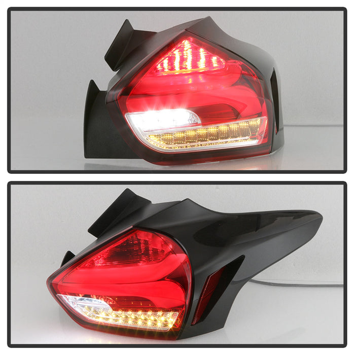 Spyder Auto 5085726 LED Tail Lights; Sequential/Indicator/Reverse LED; Red Clear; - Truck Part Superstore