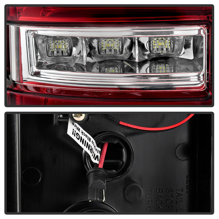 Spyder Auto 5085757 LED Tail Lights; Red Clear; - Truck Part Superstore