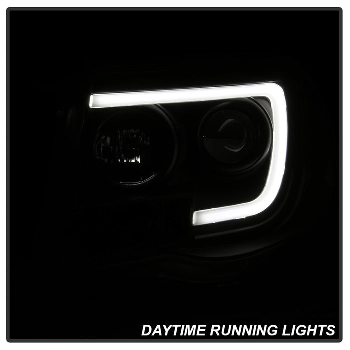 Spyder Auto 5085771 Light Bar DRL Projector Headlights; Version 2; Black Smoke; - Truck Part Superstore