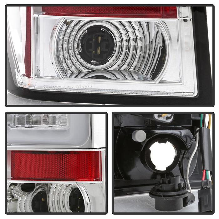 Spyder Auto 5085832 Light Bar DRL Projector Headlights; Version 2; Chrome; - Truck Part Superstore
