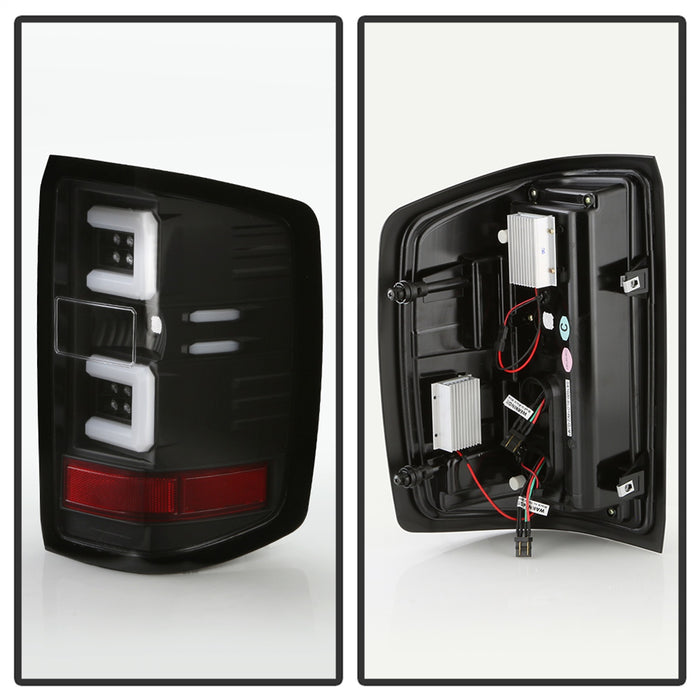 Spyder Auto 5085856 Light Bar LED Tail Lights; Bulb Type; w/Factory Equipped LED Tail Lights; Black; - Truck Part Superstore