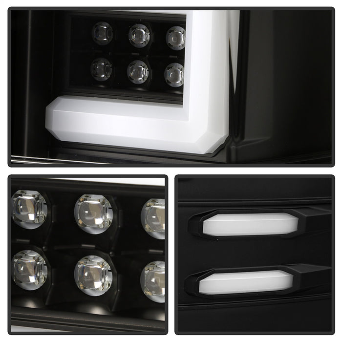 Spyder Auto 5085856 Light Bar LED Tail Lights; Bulb Type; w/Factory Equipped LED Tail Lights; Black; - Truck Part Superstore