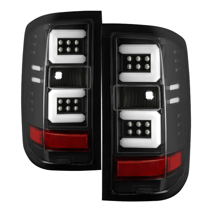 Spyder Auto 5085856 Light Bar LED Tail Lights; Bulb Type; w/Factory Equipped LED Tail Lights; Black; - Truck Part Superstore