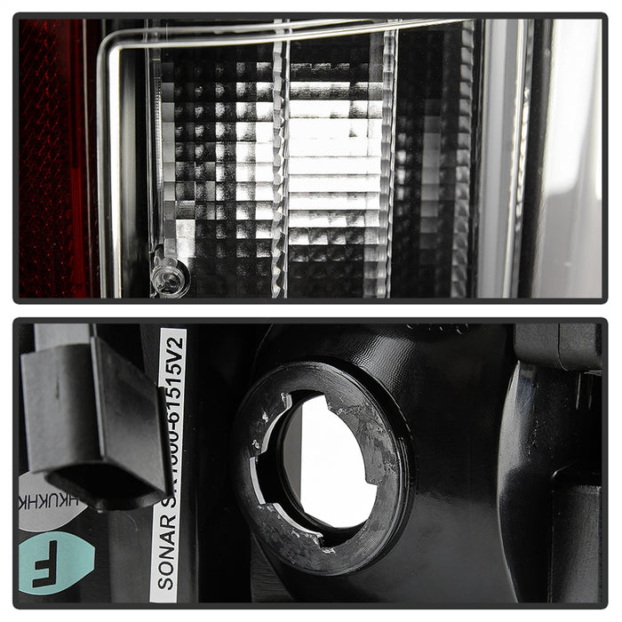 Spyder Auto 5085948 Light Bar LED Tail Lights; Not Compatible w/Rear Blind Spot Sensor Model; Black; - Truck Part Superstore