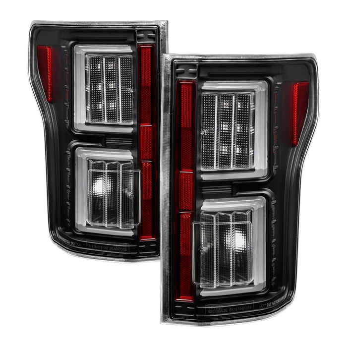 Spyder Auto 5085948 Light Bar LED Tail Lights; Not Compatible w/Rear Blind Spot Sensor Model; Black; - Truck Part Superstore
