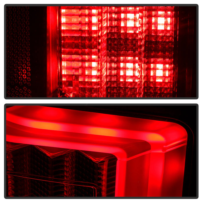 Spyder Auto 5085948 Light Bar LED Tail Lights; Not Compatible w/Rear Blind Spot Sensor Model; Black; - Truck Part Superstore
