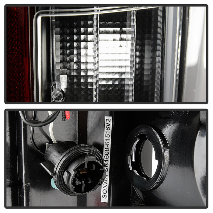 Spyder Auto 5085955 Light Bar LED Tail Lights; Not Compatible w/Rear Blind Spot Sensor Model; Black; - Truck Part Superstore