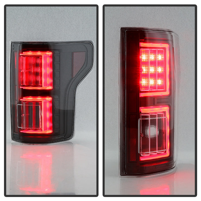 Spyder Auto 5085955 Light Bar LED Tail Lights; Not Compatible w/Rear Blind Spot Sensor Model; Black; - Truck Part Superstore