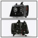 Spyder Auto 5085979 Halo LED Projector Headlights; Incl. High H1 And Low H1; Black; - Truck Part Superstore