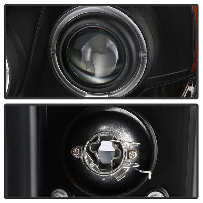 Spyder Auto 5085979 Halo LED Projector Headlights; Incl. High H1 And Low H1; Black; - Truck Part Superstore