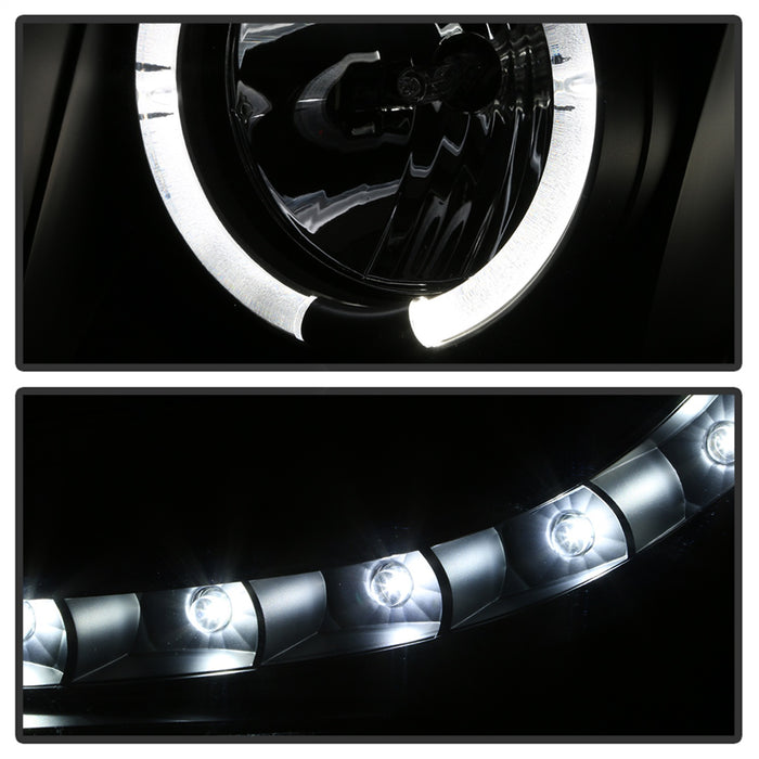 Spyder Auto 5085979 Halo LED Projector Headlights; Incl. High H1 And Low H1; Black; - Truck Part Superstore