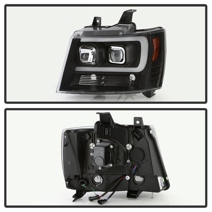 Spyder Auto 5085986 DRL Projector Headlights; Version 2; Incl. High H1 And Low H1; Black; - Truck Part Superstore