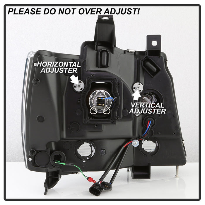 Spyder Auto 5085986 DRL Projector Headlights; Version 2; Incl. High H1 And Low H1; Black; - Truck Part Superstore