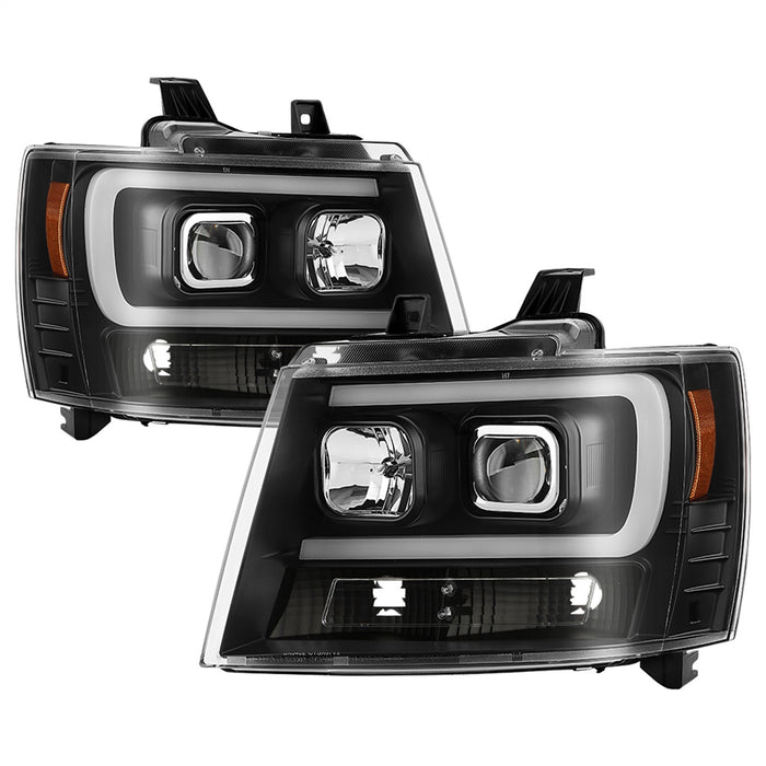 Spyder Auto 5085986 DRL Projector Headlights; Version 2; Incl. High H1 And Low H1; Black; - Truck Part Superstore