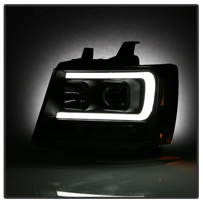 Spyder Auto 5085986 DRL Projector Headlights; Version 2; Incl. High H1 And Low H1; Black; - Truck Part Superstore