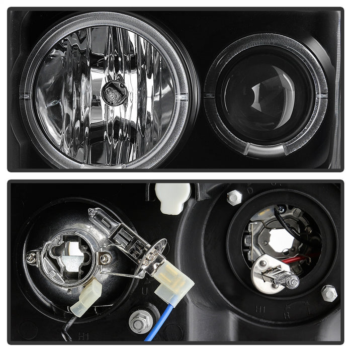 Spyder Auto 5086006 Halo LED Projector Headlights; Incl. High H1 And Low H1; - Truck Part Superstore