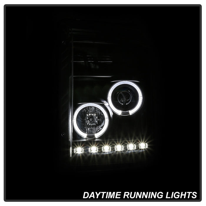 Spyder Auto 5086013 Halo LED Projector Headlights; DRL; Incl. High H1 And Low 9006; - Truck Part Superstore