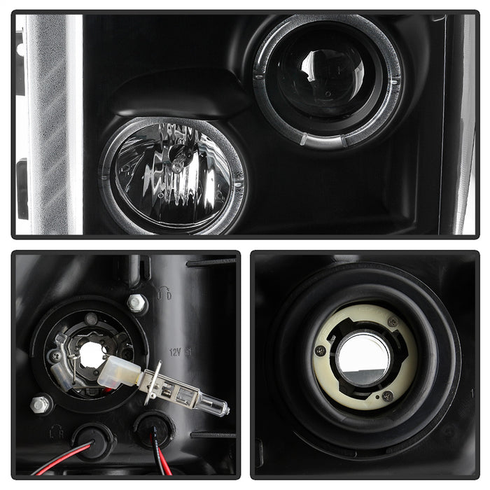 Spyder Auto 5086013 Halo LED Projector Headlights; DRL; Incl. High H1 And Low 9006; - Truck Part Superstore
