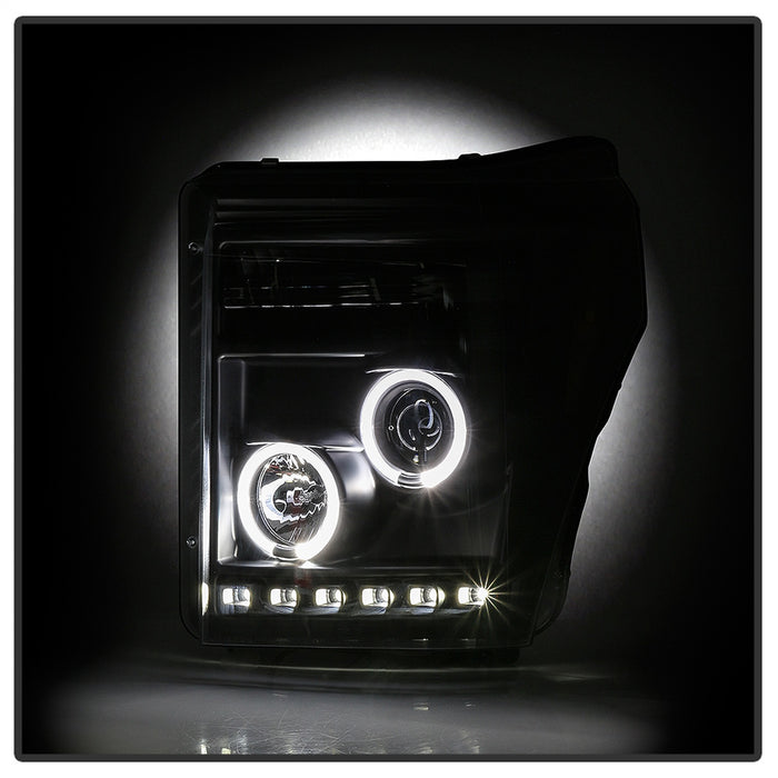 Spyder Auto 5086013 Halo LED Projector Headlights; DRL; Incl. High H1 And Low 9006; - Truck Part Superstore