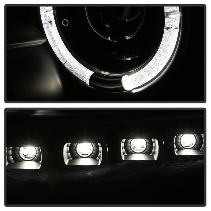 Spyder Auto 5086013 Halo LED Projector Headlights; DRL; Incl. High H1 And Low 9006; - Truck Part Superstore