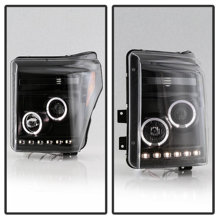 Spyder Auto 5086013 Halo LED Projector Headlights; DRL; Incl. High H1 And Low 9006; - Truck Part Superstore