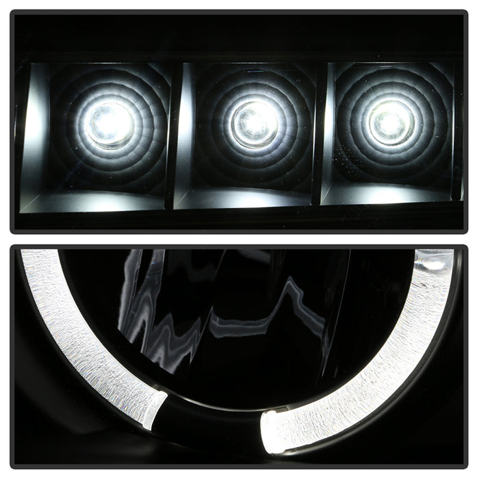 Spyder Auto 5086044 Halo LED Projector Headlights; Incl. High H1 And Low H1; Black; - Truck Part Superstore