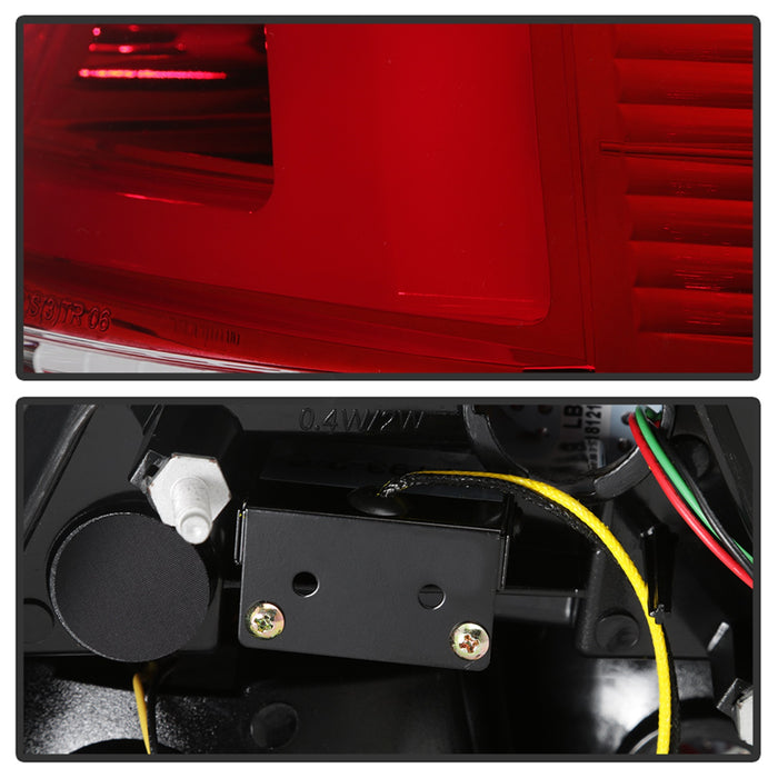 Spyder Auto 5086075 Light Bar LED Tail Lights; Version 2; Red Clear; - Truck Part Superstore