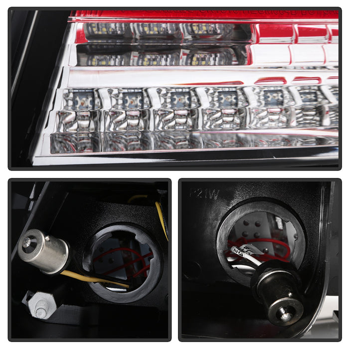 Spyder Auto 5086075 Light Bar LED Tail Lights; Version 2; Red Clear; - Truck Part Superstore