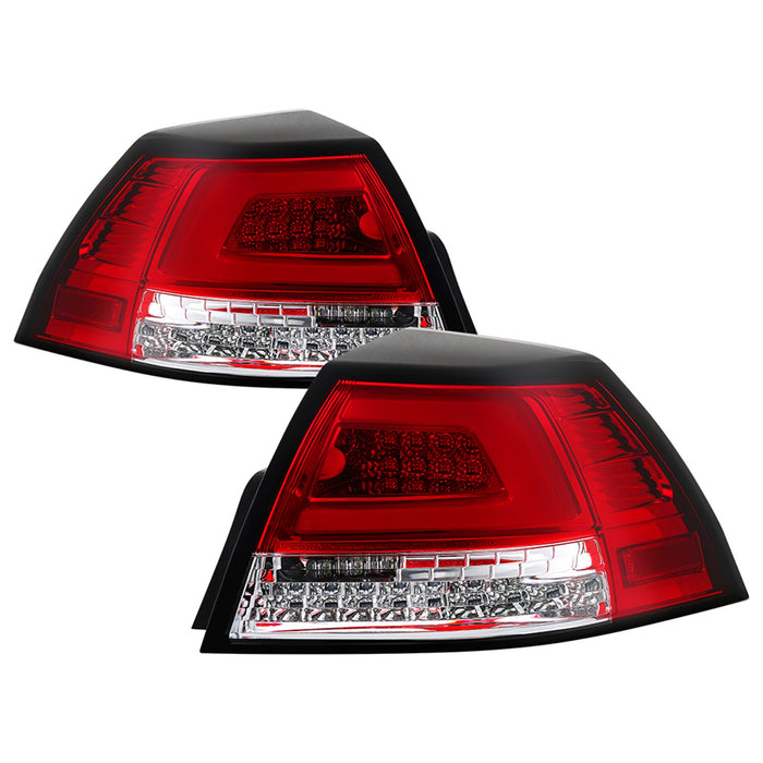 Spyder Auto 5086075 Light Bar LED Tail Lights; Version 2; Red Clear; - Truck Part Superstore
