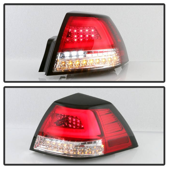 Spyder Auto 5086075 Light Bar LED Tail Lights; Version 2; Red Clear; - Truck Part Superstore