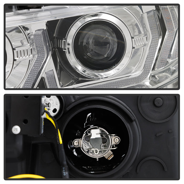 Spyder Auto 5086082 Projector Headlights; w/LED Sequential Turn Signal Lights; H1; Chrome; - Truck Part Superstore