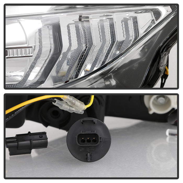Spyder Auto 5086082 Projector Headlights; w/LED Sequential Turn Signal Lights; H1; Chrome; - Truck Part Superstore