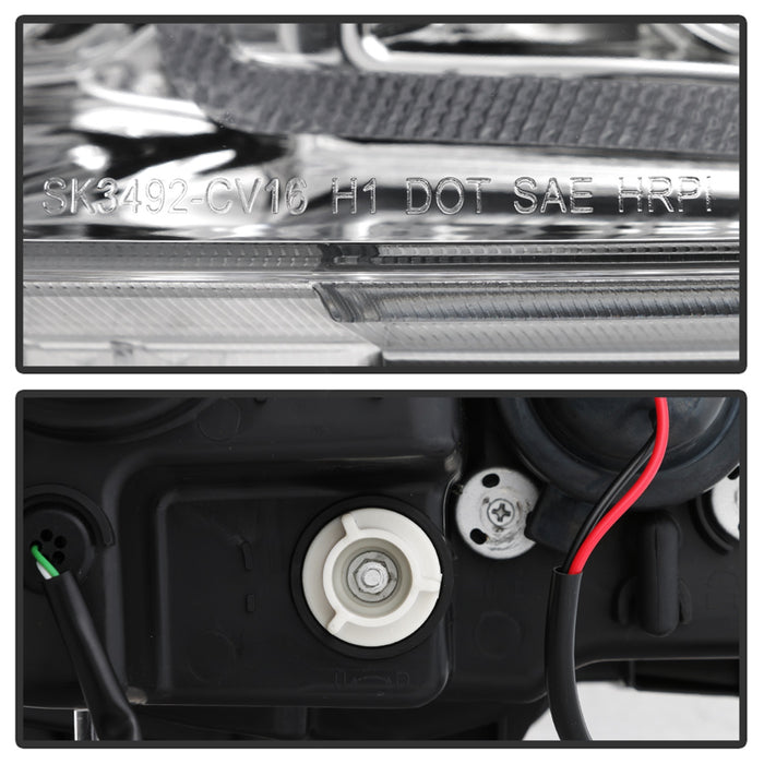 Spyder Auto 5086082 Projector Headlights; w/LED Sequential Turn Signal Lights; H1; Chrome; - Truck Part Superstore
