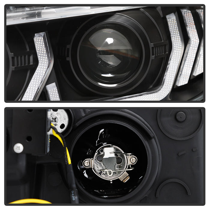 Spyder Auto 5086099 Projector Headlights; w/LED Sequential Turn Signal Lights; H1; Black; - Truck Part Superstore