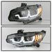 Spyder Auto 5086099 Projector Headlights; w/LED Sequential Turn Signal Lights; H1; Black; - Truck Part Superstore