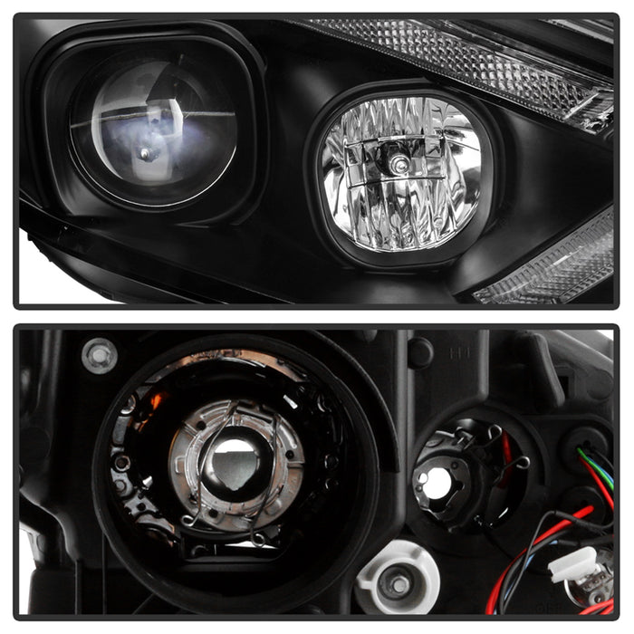 Spyder Auto 5086105 Projector Headlights; w/Sequential Turn Signal Light Bar; H1/H7; Black; - Truck Part Superstore