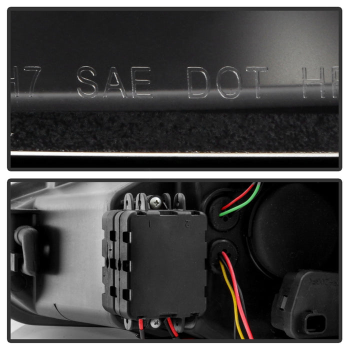 Spyder Auto 5086105 Projector Headlights; w/Sequential Turn Signal Light Bar; H1/H7; Black; - Truck Part Superstore