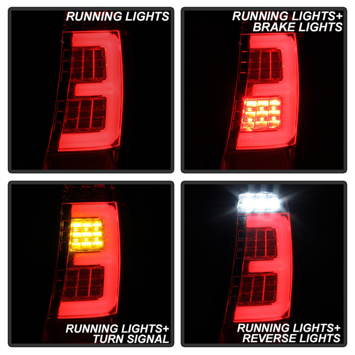 Spyder Auto 5086136 Light Bar LED Tail Lights; Version 3; Chrome; - Truck Part Superstore