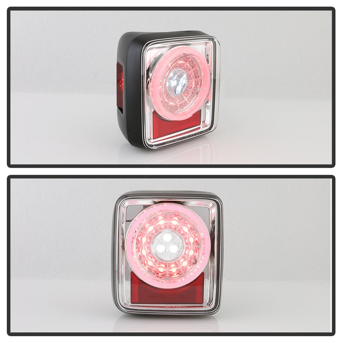Spyder Auto 5086167 Full LED Tail Lights; w/Sequential Turn Signal; Chrome; - Truck Part Superstore