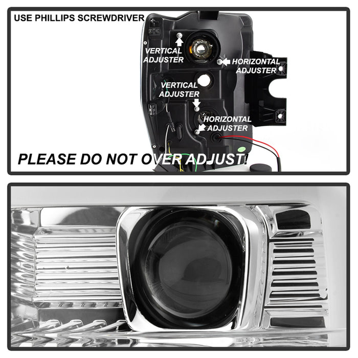 Spyder Auto 5086211 Projector Headlights; Version 2; Chrome; Incl. Low Beam-H7/High Beam-H1; - Truck Part Superstore