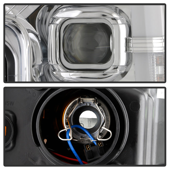 Spyder Auto 5086273 Projector Headlights; Incl. Low Beam-H7/High Beam-H1/Signal-LED; Chrome; - Truck Part Superstore