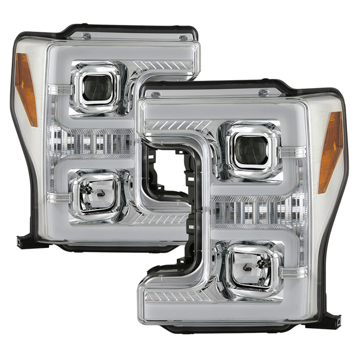 Spyder Auto 5086273 Projector Headlights; Incl. Low Beam-H7/High Beam-H1/Signal-LED; Chrome; - Truck Part Superstore