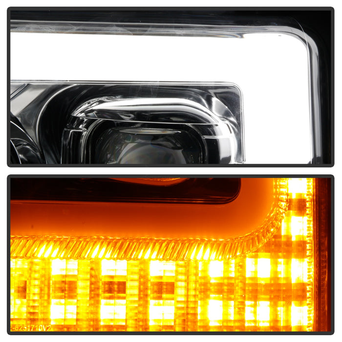 Spyder Auto 5086273 Projector Headlights; Incl. Low Beam-H7/High Beam-H1/Signal-LED; Chrome; - Truck Part Superstore