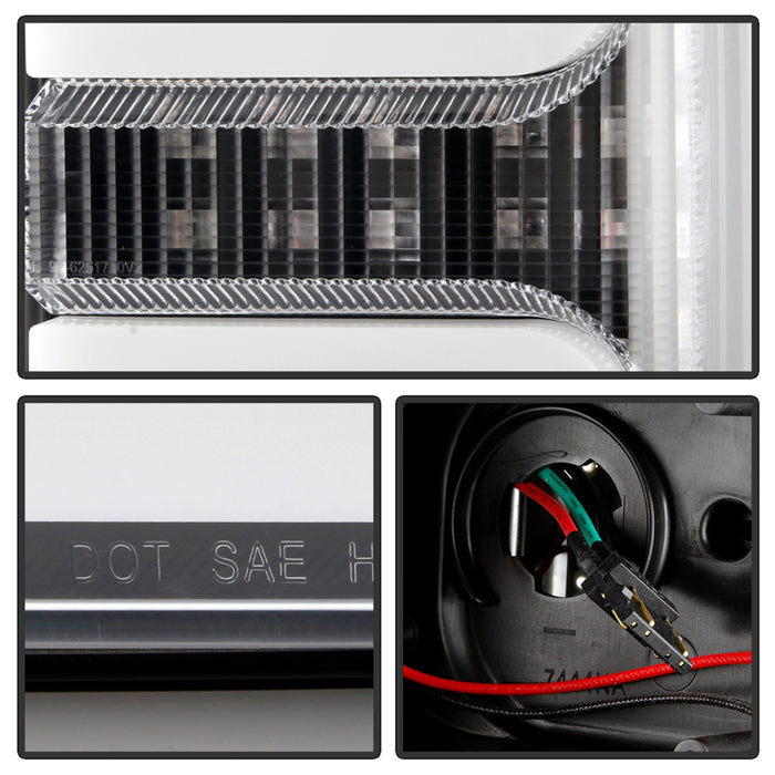 Spyder Auto 5086280 Projector Headlights; Incl. Low Beam-H7/High Beam-H1/Signal-LED; Black; - Truck Part Superstore